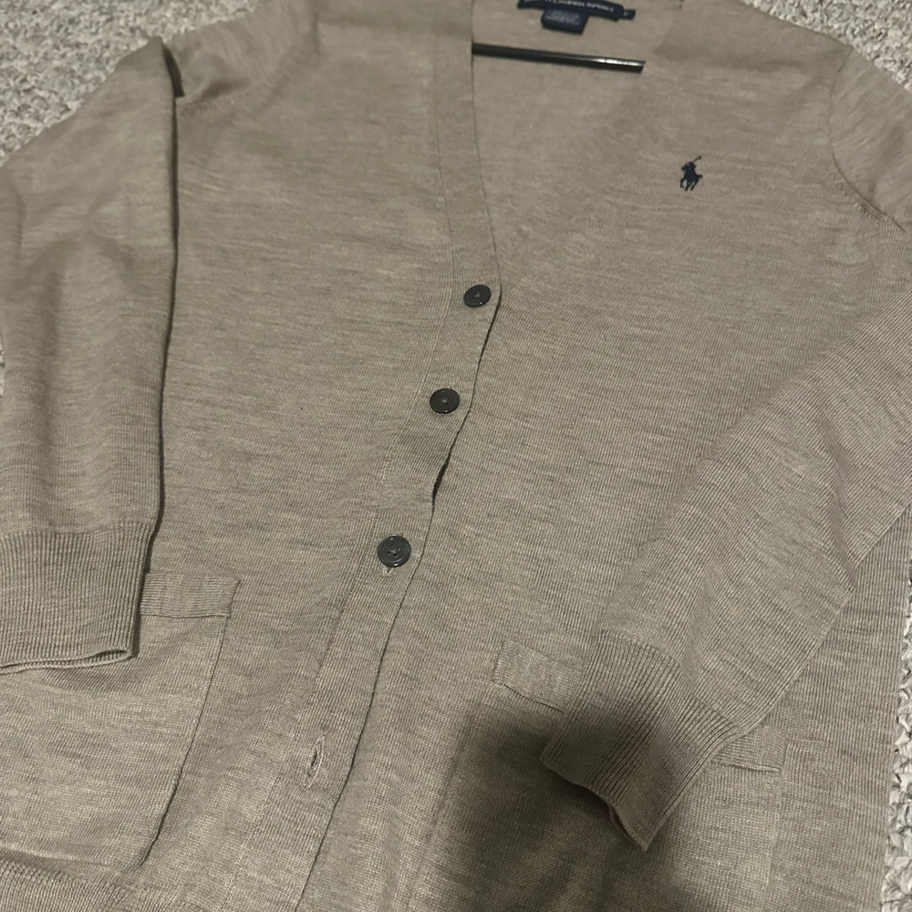 Ralph Lauren Beige Button-Up Cardigan